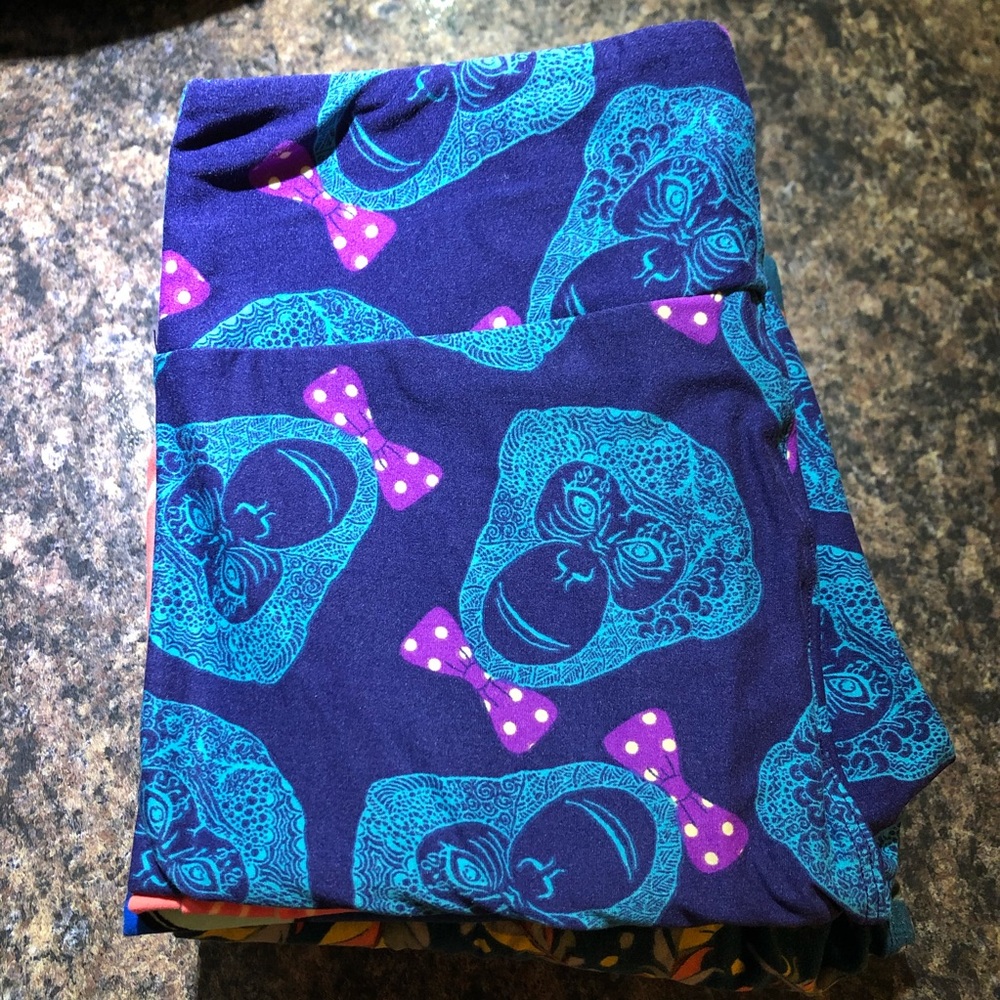 One size LuLaroe leggings lot 8 pairs NWOT